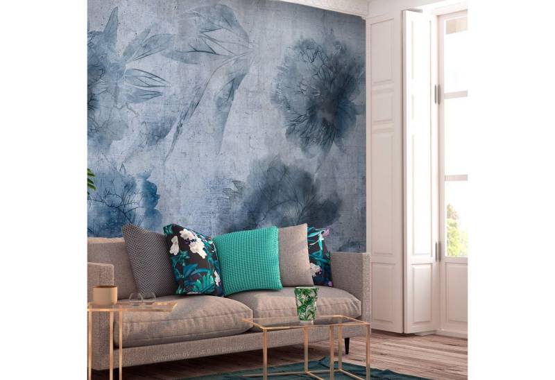 KUNSTLOFT Vliestapete Blue Peonies 1.47x1.05 m, halb-matt, matt, lichtbeständige Design Tapete KUNSTLOFT Vliestapete Blue Peonies 1.47x1.05 m, halb-matt, matt, lichtbeständige Design Tapete von KUNSTLOFT
