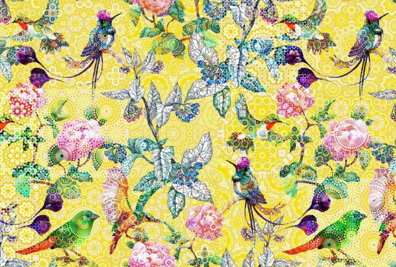 KUNSTLOFT Vliestapete Exotic Mosaic 1 4x2.7 m, Leicht glänzend, lichtbeständige Design Tapete von KUNSTLOFT