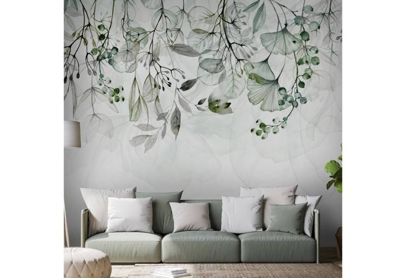 KUNSTLOFT Vliestapete Foggy Nature - Green 0.98x0.7 m, halb-matt, matt, lichtbeständige Design Tapete KUNSTLOFT Vliestapete Foggy Nature - Green 0.98x0.7 m, halb-matt, matt, lichtbeständige Design Tapete von KUNSTLOFT