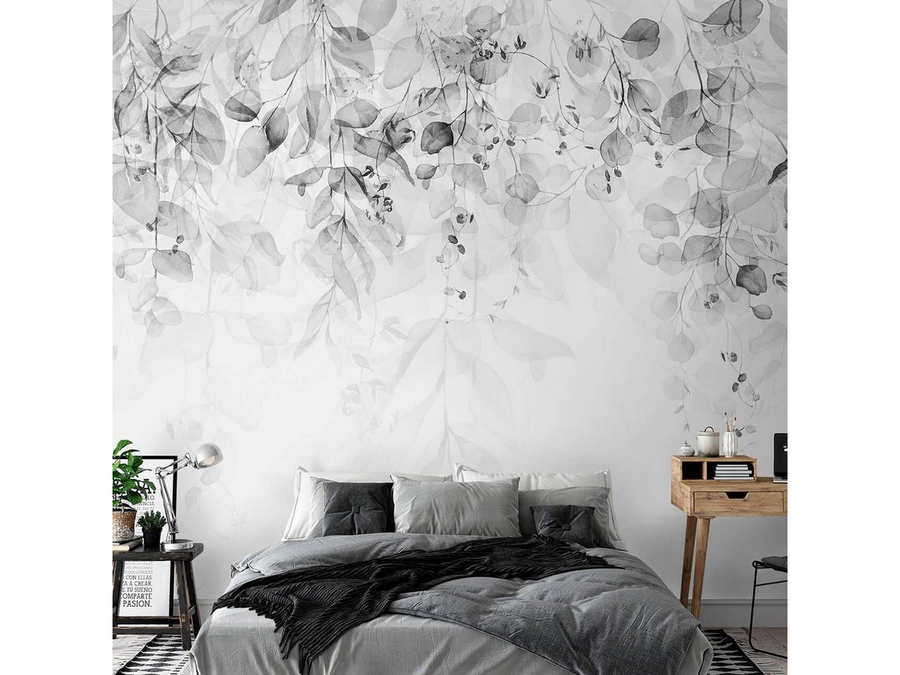 KUNSTLOFT Vliestapete Gentle Touch of Nature - Third Variant 0.98x0.7 m, Matt, lichtbeständige Design Tapete von KUNSTLOFT