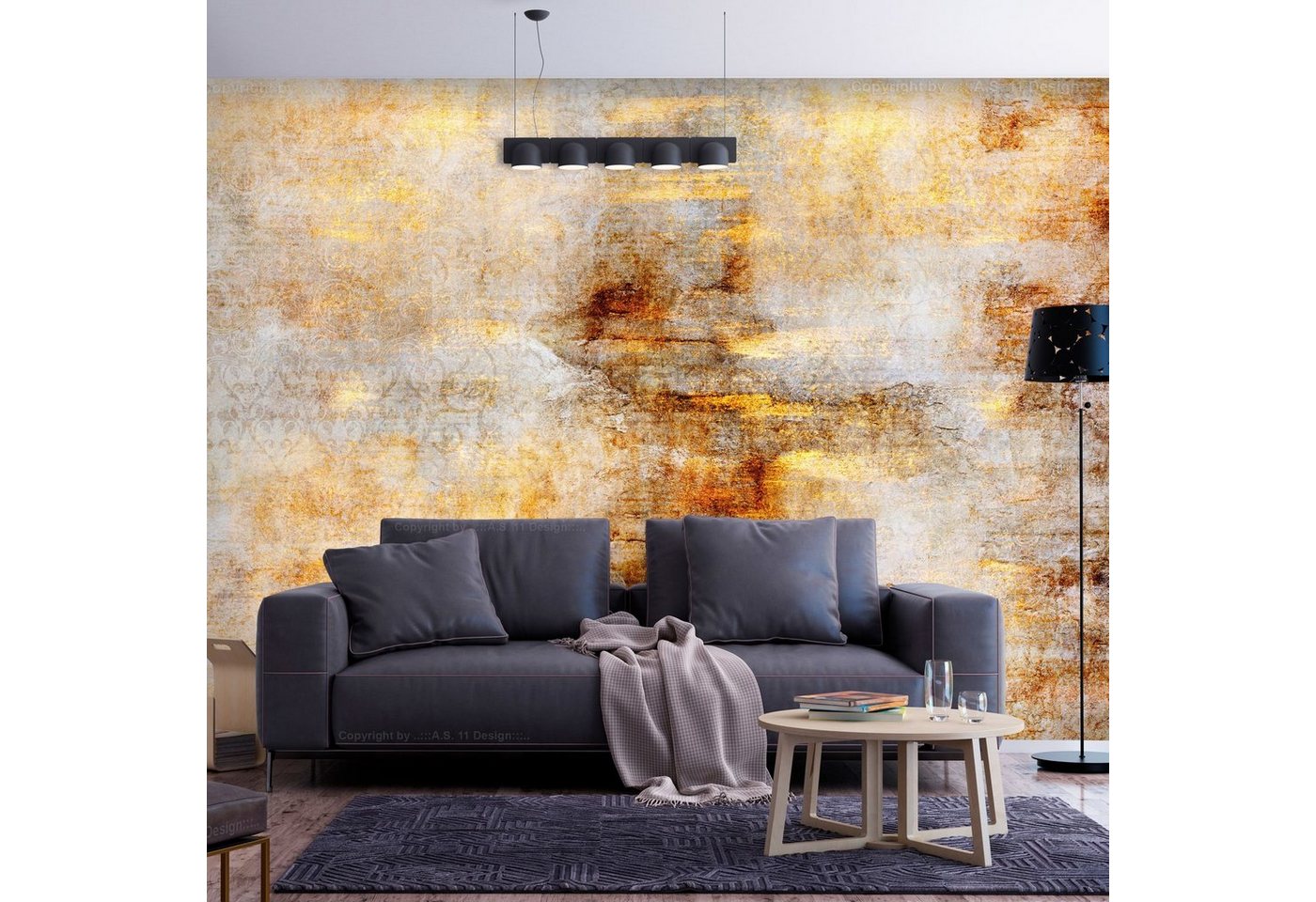 KUNSTLOFT Vliestapete Golden Expression 1x0.7 m, halb-matt, lichtbeständige Design Tapete von KUNSTLOFT