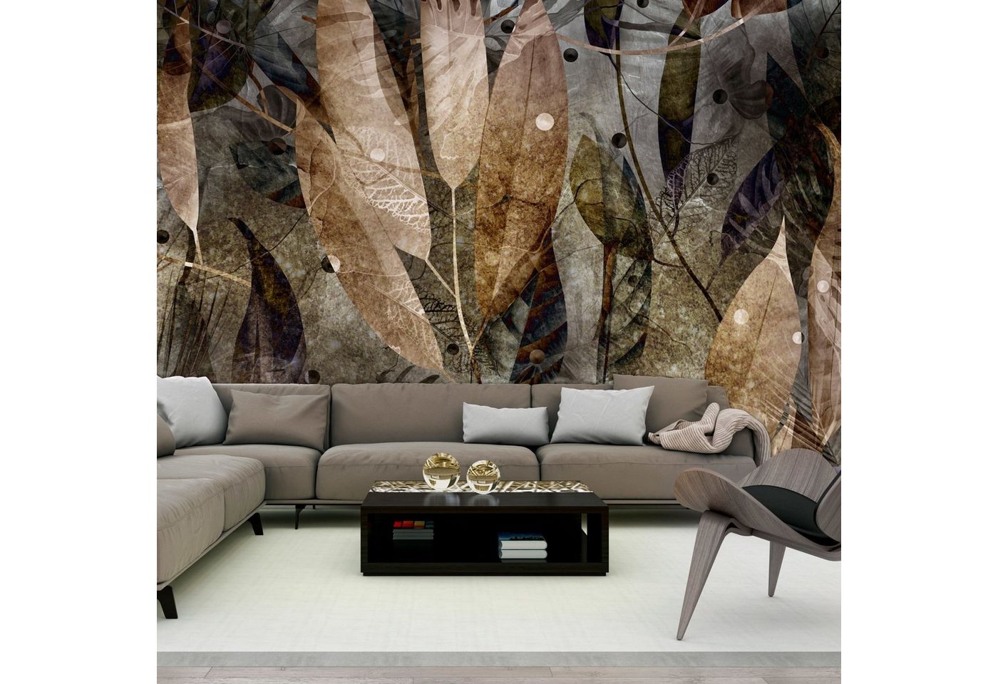 KUNSTLOFT Vliestapete Hideout 0.98x0.7 m, Halb-matt, Matt, lichtbeständige Design Tapete von KUNSTLOFT