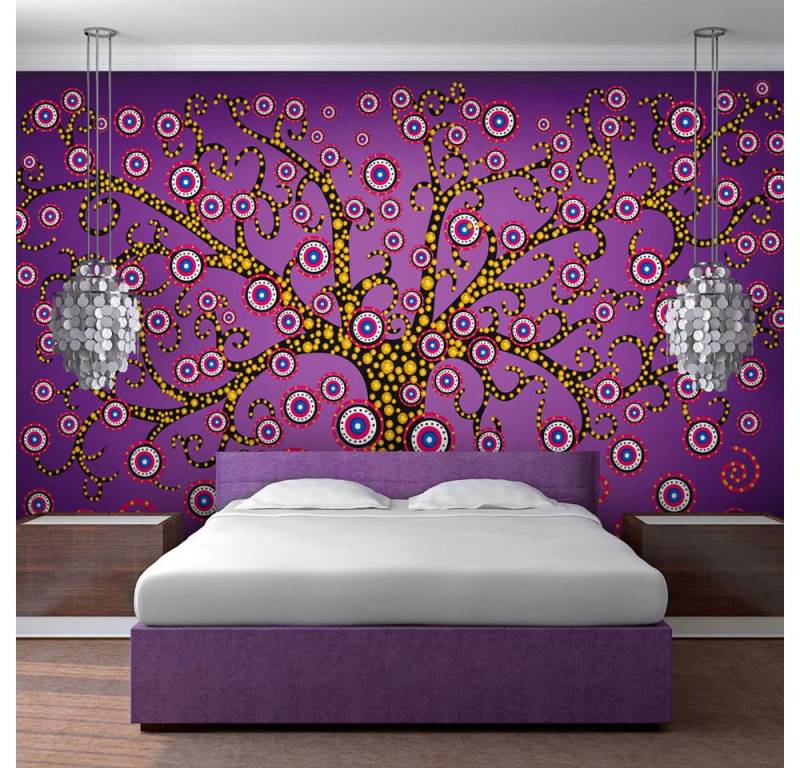 KUNSTLOFT Vliestapete Magischer Baum 1x0.7 m, halb-matt, lichtbeständige Design Tapete von KUNSTLOFT