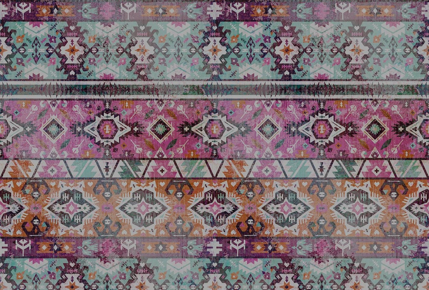 KUNSTLOFT Vliestapete Navajo 2 4x2.7 m, leicht glänzend, lichtbeständige Design Tapete von KUNSTLOFT