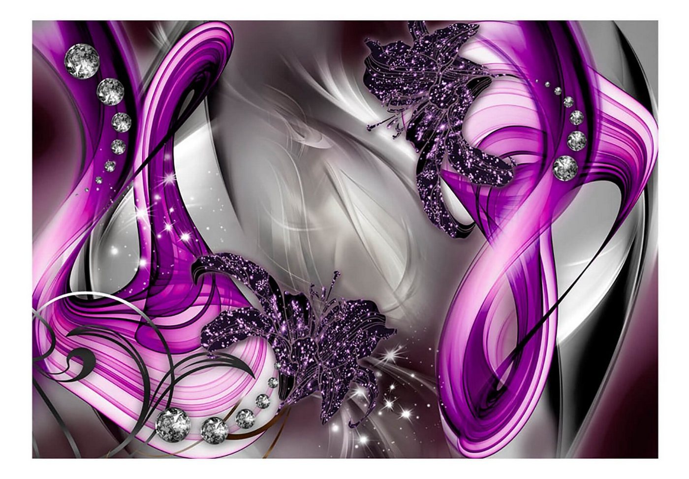 KUNSTLOFT Vliestapete »Purple Splendour«, lichtbeständige Design Tapete von KUNSTLOFT