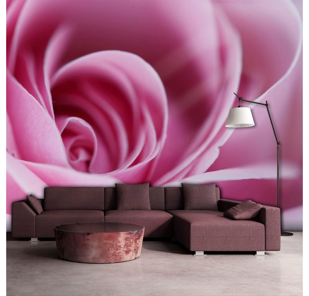 KUNSTLOFT Vliestapete Rosa Rosa 2.5x1.93 m, halb-matt, lichtbeständige Design Tapete von KUNSTLOFT