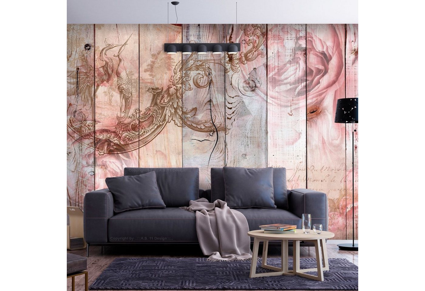 KUNSTLOFT Vliestapete Rural Idyll 0.98x0.7 m, Halb-matt, Matt, lichtbeständige Design Tapete von KUNSTLOFT