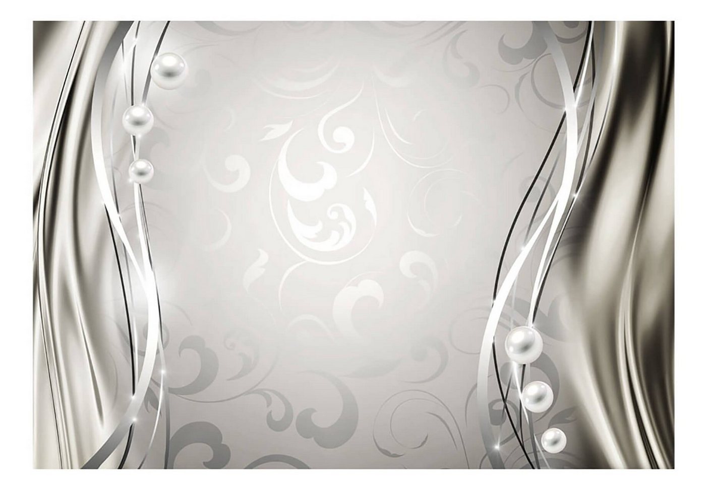 KUNSTLOFT Vliestapete »Silver Curtain«, lichtbeständige Design Tapete von KUNSTLOFT