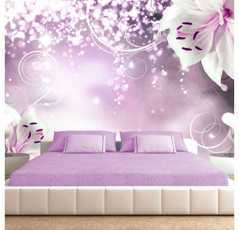 KUNSTLOFT Vliestapete Spell of lily 2.94x2.1 m, Halb-matt, Matt, lichtbeständige Design Tapete von KUNSTLOFT