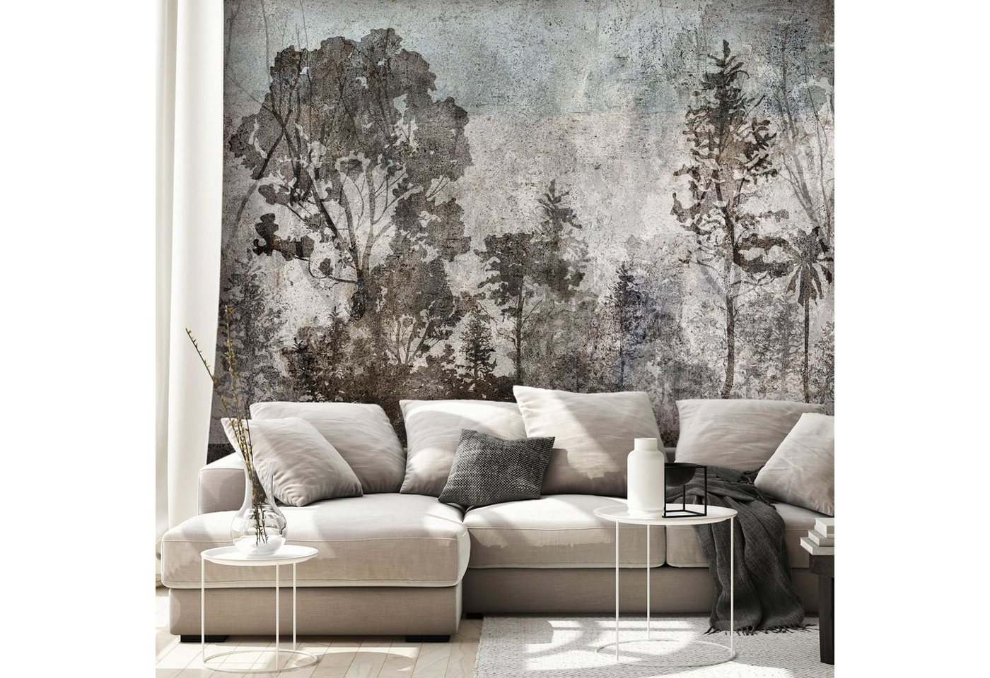 KUNSTLOFT Vliestapete Symbiosis With Nature 0.98x0.7 m, Halb-matt, Matt, lichtbeständige Design Tapete von KUNSTLOFT