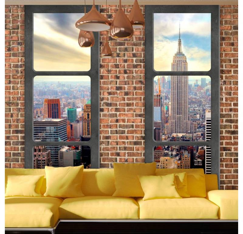KUNSTLOFT Vliestapete The view from the window: New York 2.45x1.75 m, Halb-matt, Matt, lichtbeständige Design Tapete KUNSTLOFT Vliestapete The view from the window: New York 2.45x1.75 m, Halb-matt, Matt, lichtbeständige Design Tapete von KUNSTLOFT
