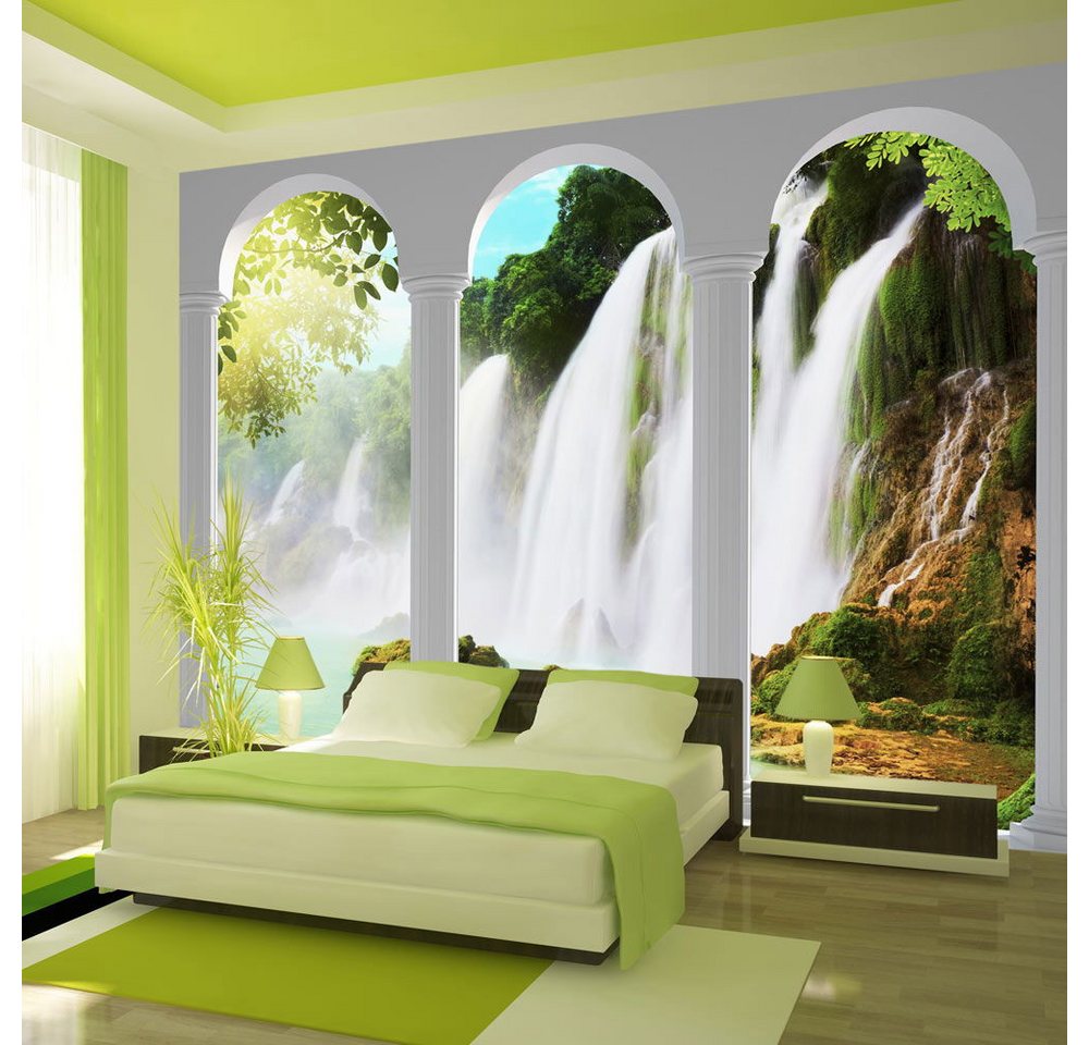 KUNSTLOFT Vliestapete Waterfall 0.98x0.7 m, halb-matt, matt, lichtbeständige Design Tapete von KUNSTLOFT