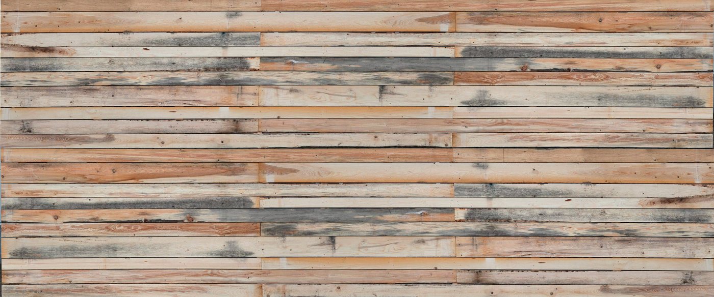 KUNSTLOFT Vliestapete Wood 6x2.5 m, leicht glänzend, lichtbeständige Design Tapete von KUNSTLOFT