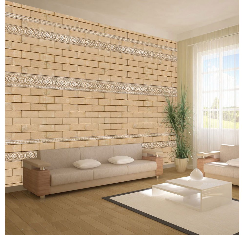 KUNSTLOFT Vliestapete Ziegel mit Ornamenten 1.5x1.05 m, Halb-matt, lichtbeständige Design Tapete KUNSTLOFT Vliestapete Ziegel mit Ornamenten 1.5x1.05 m, Halb-matt, lichtbeständige Design Tapete von KUNSTLOFT