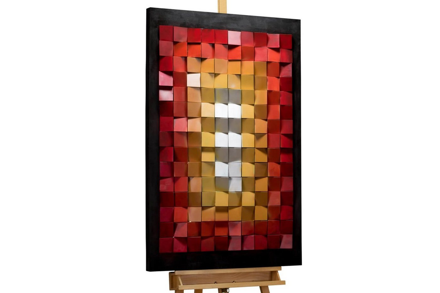 KUNSTLOFT Wandbild Vierte Dimension 80x120 cm, handgefertigtes Wandbild mit 3D Effekt von KUNSTLOFT