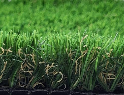 Hochwertige Kunstrasen Rasenteppich Capra für Garten - 200x300 cm - Florhöhe 32 mm - UV-Garantie 7 Jahre (DIN 53387) - Gewicht ca. 2470 gr/m² von KUNSTRASEN.DE ECHTE MÄNNER MÄHEN NICHT