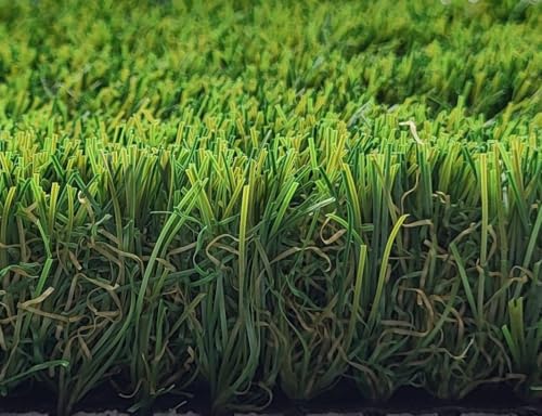 Hochwertige Kunstrasen Rasenteppich Soft für Garten - 400x350 cm - Florhöhe 33 mm - UV-Garantie 7 Jahre (DIN 53387) - Gewicht ca. 2867 gr/m² von KUNSTRASEN.DE ECHTE MÄNNER MÄHEN NICHT