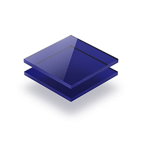 Acrylglasplatte Blau 5 mm - Rechteck in Abmessungen von 10x10 cm bis 102x230 cm. UV-beständig, hochwertiges PMMA, Schutzfolie an beiden Seiten, ohne scharfe Kanten. von KUNSTSTOFF PLATTENONLINE