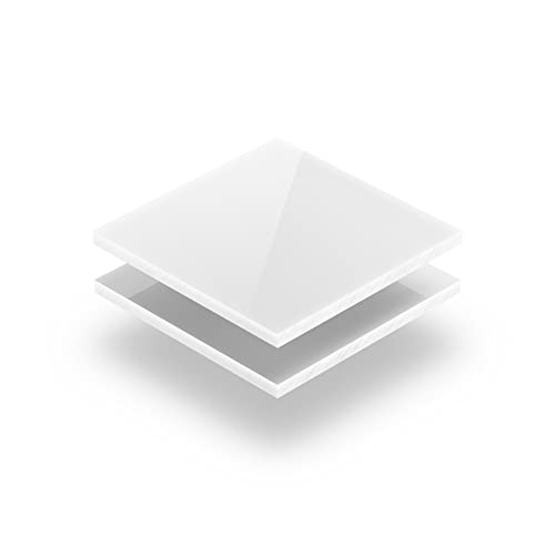 Acrylglasplatte Weiß 10 mm - Rechteck in Abmessungen von 10x10 cm bis 102x230 cm. UV-beständig, hochwertiges PMMA, Schutzfolie an beiden Seiten, ohne scharfe Kanten. von KUNSTSTOFF PLATTENONLINE