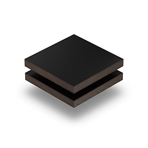 HPL Platte Schwarz 6 mm - Rechteck in Abmessungen von 10x10 cm bis 110x230 cm, extrem robust, kratzfest und langlebig, ohne scharfe Kanten. von KUNSTSTOFF PLATTENONLINE