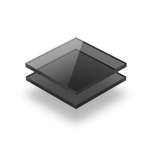Polycarbonatplatte Polycarbonat Grau 0.8 - Rechteck in Abmessungen von 10x10 cm bis 155x300 cm von KUNSTSTOFF PLATTENONLINE