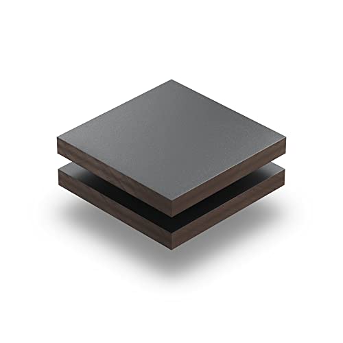 Trespa® Platte Anthrazit 6 mm - Rechteck in Abmessungen von 10x10 cm bis 110x230 cm mit Schutzfolie an beiden Seiten, ohne scharfe Kanten. von KUNSTSTOFF PLATTENONLINE