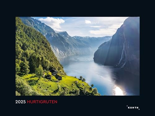 Hurtigruten - KUNTH Wandkalender 2025: Hochwertiger, bildstarker Kalender mit Spiralbindung im Großformat (KUNTH Wandkalender Black Edition 60 x 45 cm) von KUNTH