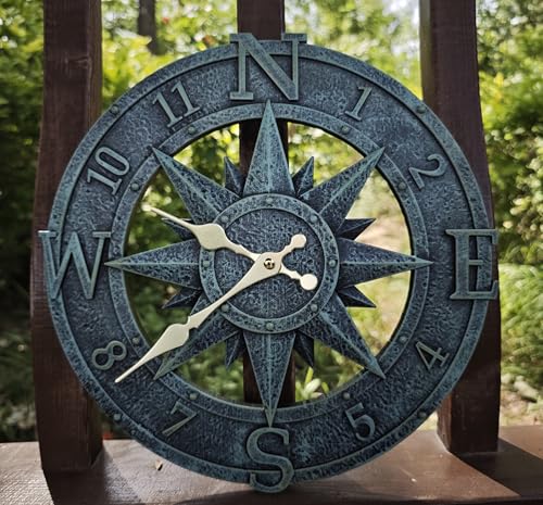 KUNY Gartenuhr Wetterfest Outdoor, Badezimmeruhr 30cm Vintage Dekorativ Ornament Wanduhr Wasserdicht Moderne Uhr Aussenbereich Wanduhr KUNY Gartenuhr Wetterfest Outdoor, Badezimmeruhr 30cm Vintage Dekorativ Ornament Wanduhr Wasserdicht Moderne Uhr Aussenbereich Wanduhr von KUNY