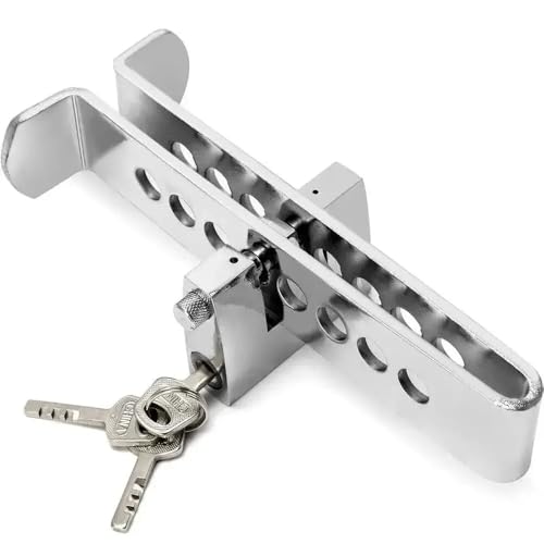 Edelstahlbrems -Pedalschloss für Auto -Kumpel -Sicherheits -Anti -Diebstahl -Gerät mit 3 Universal Fit Vehicle -Kompatibel(Color Name: Silver) von KUNYOS