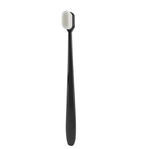 Handzahnbürste 1PC Zahnbürste Borsten Ultra-Fine Weiche Zahnbürste Tragbare Reise Mundpflege Werkzeug Zähne Tiefe Reinigung Bürste(Black 2) von KUNYOS