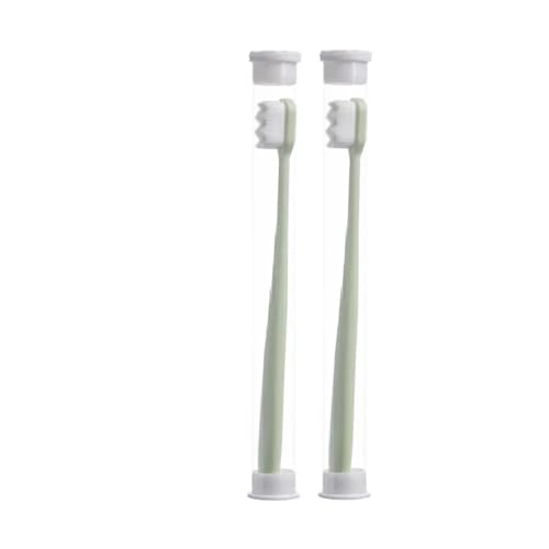 Handzahnbürste 2er-Sets Zahnbürste for Erwachsene Zahnbürste mit ultraweichen Borsten Nano-Zahnbürste for empfindliches Zahnfleisch Extra Zahnbürsten for empfindliche Zähne Bürste(2pcs light green) Handzahnbürste 2er-Sets Zahnbürste for Erwachsene Zahnbürste mit ultraweichen Borsten Nano-Zahnbürste for empfindliches Zahnfleisch Extra Zahnbürsten for empfindliche Zähne Bürste(2pcs light green) von KUNYOS