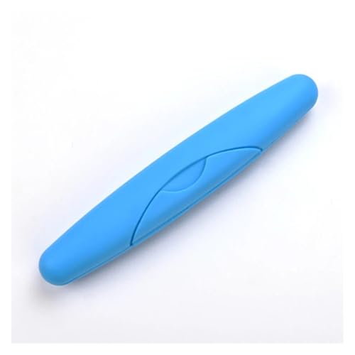 Handzahnbürste Tragbare Zahnbürstenbox for Waschen auf Reisen, versiegelt mit Deckel, rosa, wasserdicht, auslaufsicher, Aufbewahrungsboxen for Zahnbürsten for Wandern und Campen Bürste(Blue) von KUNYOS