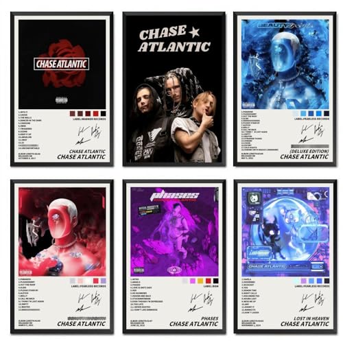 KUNYOS Poster Chase Atlantic ungerahmt (6er-Set) Album Cover Band Poster Musik Leinwand Poster 20 x 30 cm Stil 3 von KUNYOS