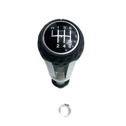 KUNYOS Schaltknäufe Für VW Für Golf 7 Für MK7 Für GTI Für GTD 2013 2014 2015 2016 2017 2018 5/6-Gang-Auto-Leder-Schaltknauf(6 Speed) von KUNYOS
