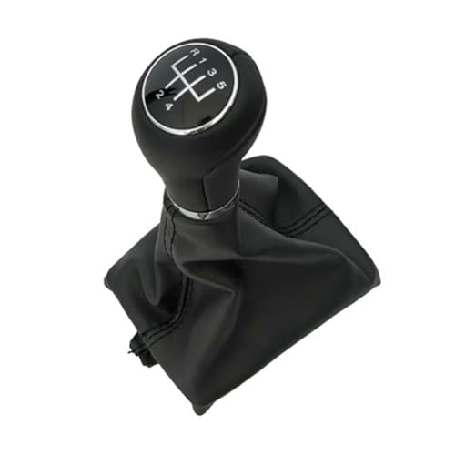 KUNYOS Schaltsack Für A6 Für A4 S4 B8 8K Für A5 8T 8F Für Q5 8R 2007-2015 5 6-Gang-Schaltknauf Mit Ledermanschetten Schaltmanschette(5 speed) von KUNYOS