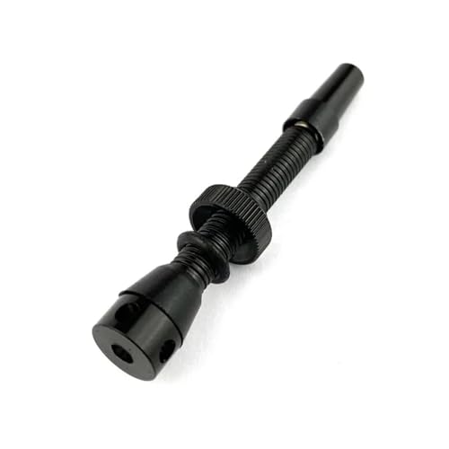 Magnetventil 1/2/5 STÜCK 44 mm Aluminium Tubeless-Ventil Presta-Stil for Rennräder Mountainbikes Anti-Rückfluss-Design Felgenreifen-Upgrades Ventil(Black 44mm-2PCS) von KUNYOS