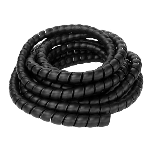 Magnetventil 1/5M Wickelrohr 8/10/14/16/20/25mm Draht Organizer Kabelschutzhülle Spiralwickelschutz Ventil(Black,10mm X 1Meter) von KUNYOS