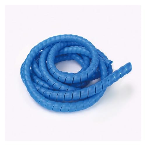 Magnetventil 1/5M Wickelrohr 8/10/14/16/20/25mm Draht Organizer Kabelschutzhülle Spiralwickelschutz Ventil(Blue,35mm X 5Meters) von KUNYOS