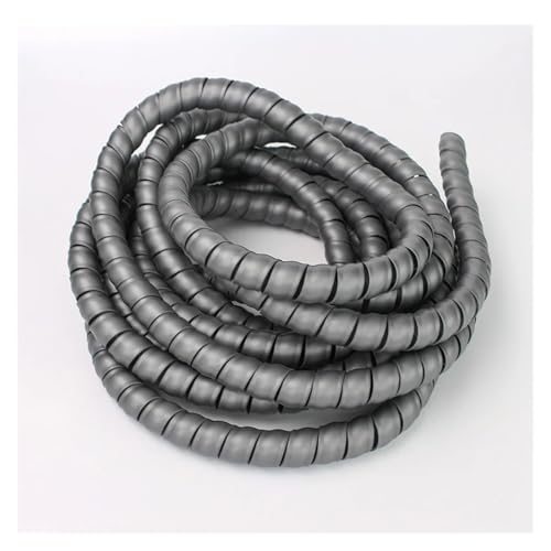 Magnetventil 1/5M Wickelrohr 8/10/14/16/20/25mm Draht Organizer Kabelschutzhülle Spiralwickelschutz Ventil(Gray,16mm X 1Meter) von KUNYOS
