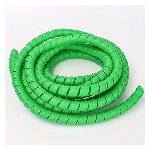 Magnetventil 1/5M Wickelrohr 8/10/14/16/20/25mm Draht Organizer Kabelschutzhülle Spiralwickelschutz Ventil(Green,8mm X 1Meter) von KUNYOS