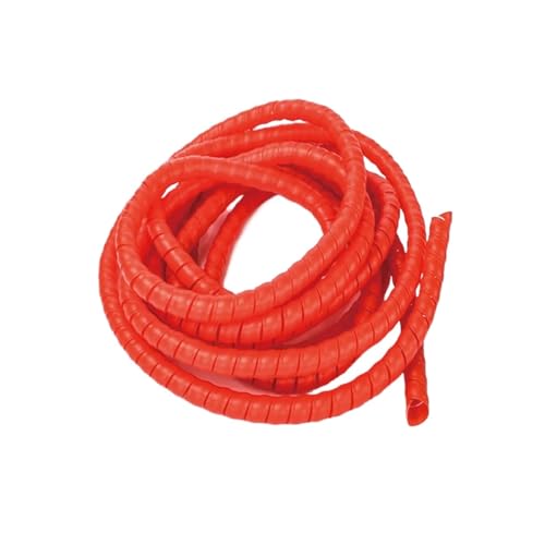 Magnetventil 1/5M Wickelrohr 8/10/14/16/20/25mm Draht Organizer Kabelschutzhülle Spiralwickelschutz Ventil(Red,8mm X 1Meter) von KUNYOS