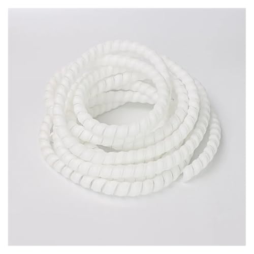 Magnetventil 1/5M Wickelrohr 8/10/14/16/20/25mm Draht Organizer Kabelschutzhülle Spiralwickelschutz Ventil(White,8mm X 1Meter) von KUNYOS