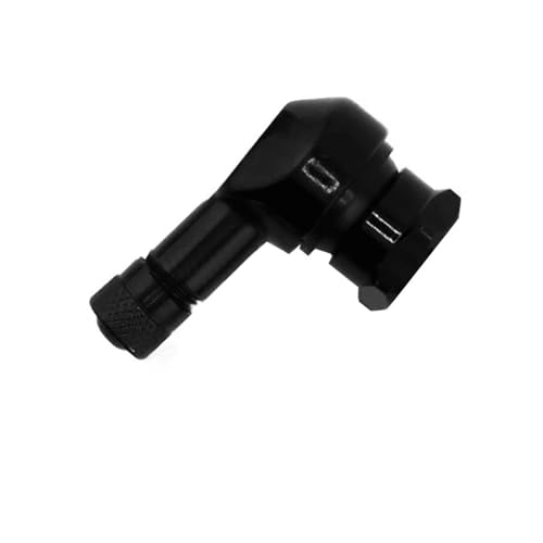 Magnetventil 1 STÜCKE Motorradfelge Reifen Räder Ersatzteile Ventil Ellenbogen 90 Grad Winkel Motorrad Rad Tubeless Vorbauten Teil Ventil(Black) von KUNYOS