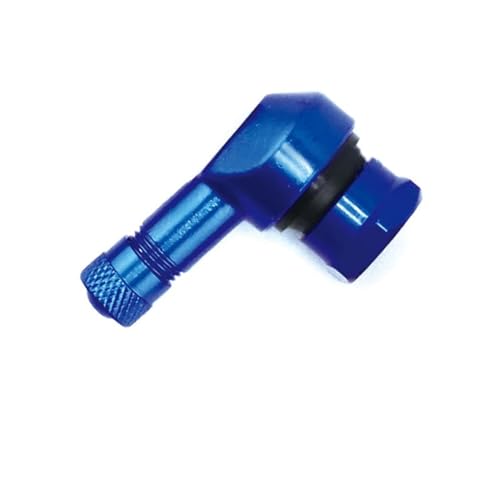 Magnetventil 1 STÜCKE Motorradfelge Reifen Räder Ersatzteile Ventil Ellenbogen 90 Grad Winkel Motorrad Rad Tubeless Vorbauten Teil Ventil(Blue) von KUNYOS