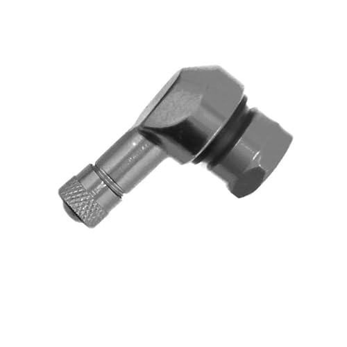 Magnetventil 1 STÜCKE Motorradfelge Reifen Räder Ersatzteile Ventil Ellenbogen 90 Grad Winkel Motorrad Rad Tubeless Vorbauten Teil Ventil(Grey) von KUNYOS