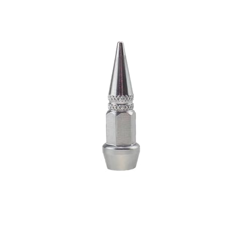 Magnetventil 1Pcs Aluminium Legierung Motorrad Auto Form Staubdicht Reifen Rad Stem Kugel Ventil Kappen Styling Tunning Ventil(45mm Silver 1pcs) von KUNYOS