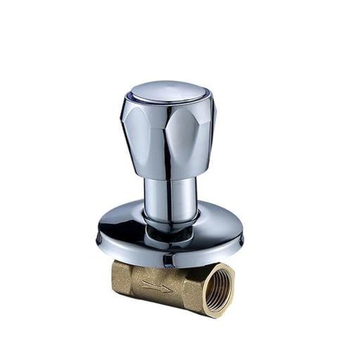 Magnetventil 1Pcs Kupfer Badewanne Wasserhahn Ventil 1/2'' 3/4'' Bad Dusche Kaltwasserhahn Einzigen Griff Verdeckte Ventil(C) von KUNYOS