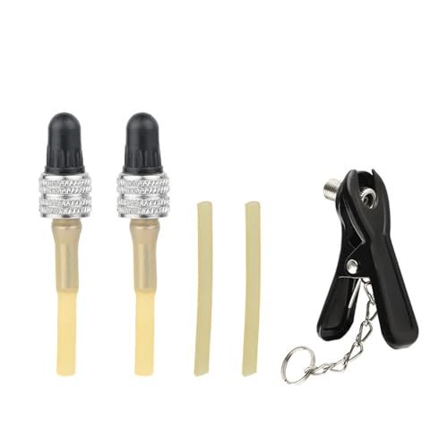 Magnetventil 2/5 STÜCKE Einsätze for Dunlop-Ventil Kupfermuttern Zinklegierung Fahrradschlauchdüse D/V-Kern Ersatz mit zusätzlichem Schlauch Ventil(DV Core 2p Adaptor) von KUNYOS