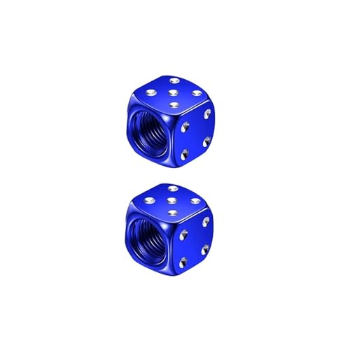 Magnetventil 2/8 Stück Reifenventilkappen, Stem Reifen Reifen Rad Stem Luftventil Staubschutz for Auto LKW Motorrad Fahrrad Ventil(Blue-2Pcs) von KUNYOS