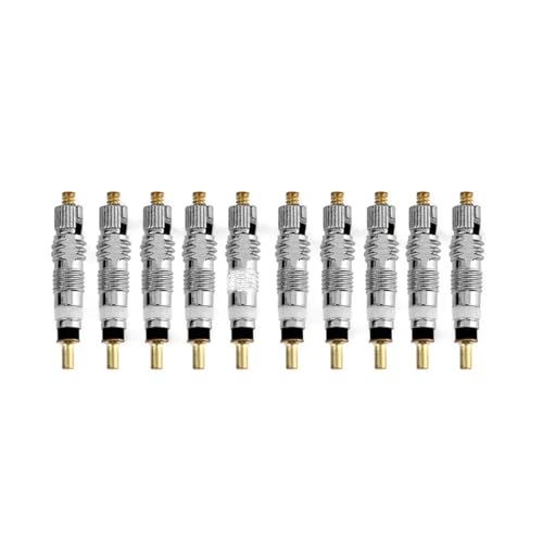 Magnetventil 4-40 Stück Abnehmbarer Fahrradventileinsatz Ersatz Messing Rennrad Reifenschläuche Service Teile Reparaturwerkzeug Ventil(10pcs) von KUNYOS